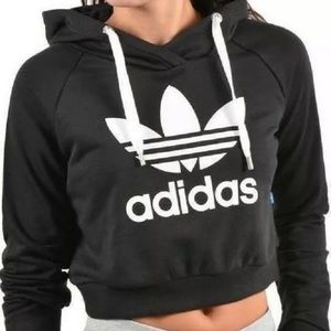 ADIDAS CROPPED HOODIE!